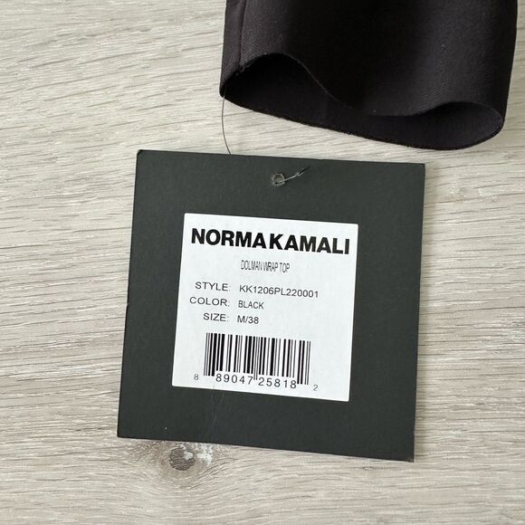 Norma Kamala‎ Dolman Wrap Top Black M NWT - Picture 8 of 9